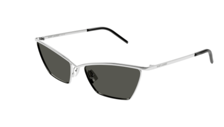 Saint Laurent SL 637 002 Silver/ Grey Cat Eye Women's Sunglasses