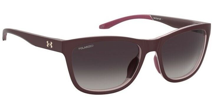 Under Armour UA-PLAY-UP 00T5/XW Burgundy Pink/Violet Grad Polarized Sunglasses