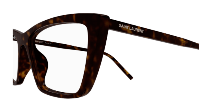 Saint Laurent SL 737 MICA THIN OPT 002 Havana Thin Cat Eye Women's Eyeglasses