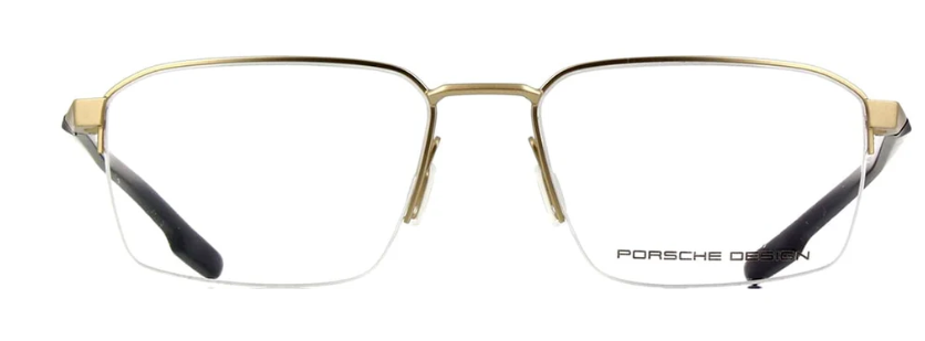 Porsche Design P8763 C Gold Rectangular Men's Eyeglasses