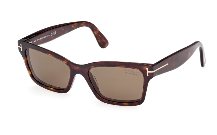 Tom Ford Mikel FT1085 52H Black-Dark Havana/Brown Polarized Women's Sunglasses