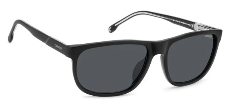 Carrera C FLEX 08/G/S 003 Matte Black/Grey Rectangle Men's Sunglasses