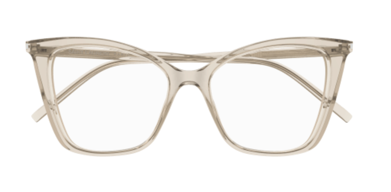 Saint Laurent SL 386 003 Beige Cat-Eye Women's Eyeglasses