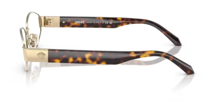 Versace 0VE1298 1252 Pale gold 55mm Rectangular Women's Eyeglasses