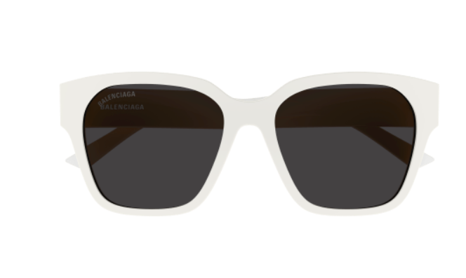 Balenciaga BB0215SA 003 Ivory/Grey Square Men's Sunglasses