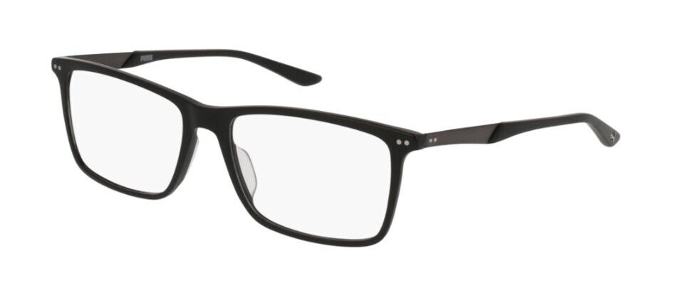 Puma PU0096O 006 Black/Gunmetal Rectangle Full-Rim Unisex  Eyeglasses