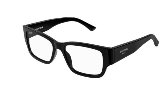 Balenciaga BB0371O 001 Black Rectangular Men's Eyeglasses