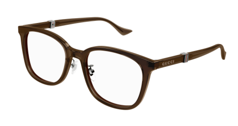 Gucci GG1500OK 004 Brown Soft Square Men's Eyeglasses