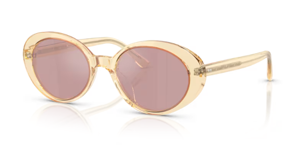 Oliver Peoples 0OV5565SU Lumar 1792AK Becr Pink Satin Oval Women's Sunglasses