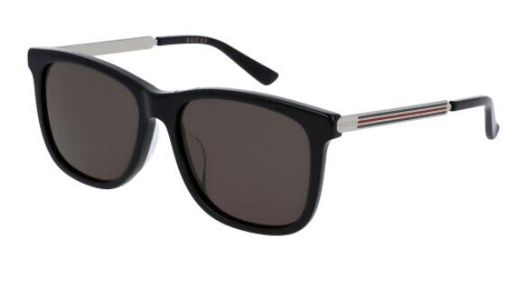 Gucci GG0078SK 002 Black/Grey Square Men's Sunglasses