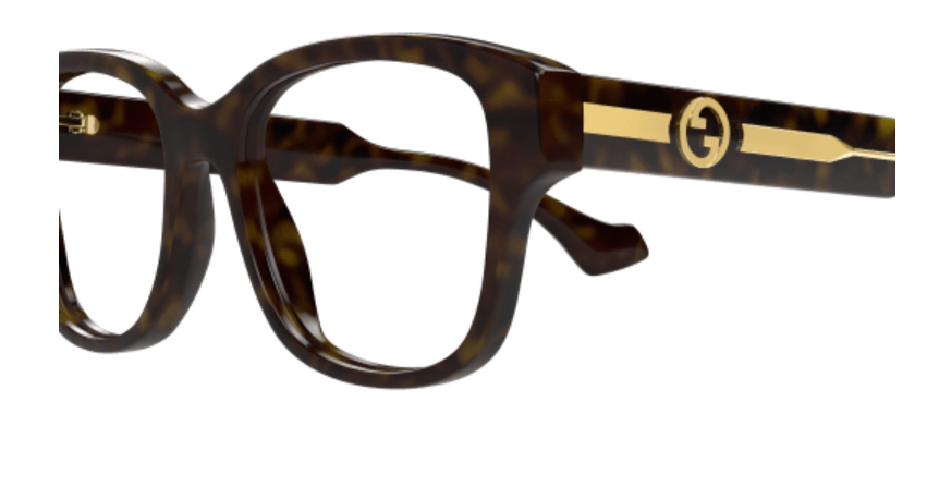 Gucci GG1775O 002 Havana Square Women's Eyeglasses