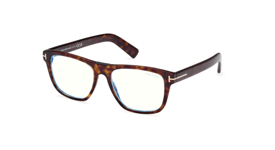 Tom Ford FT5902 052 Dark Havana Square Men's Eyeglasses