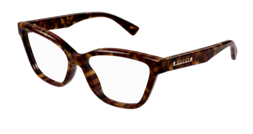 Gucci GG1589O 002 Havana Cat Eye Women's Eyeglasses