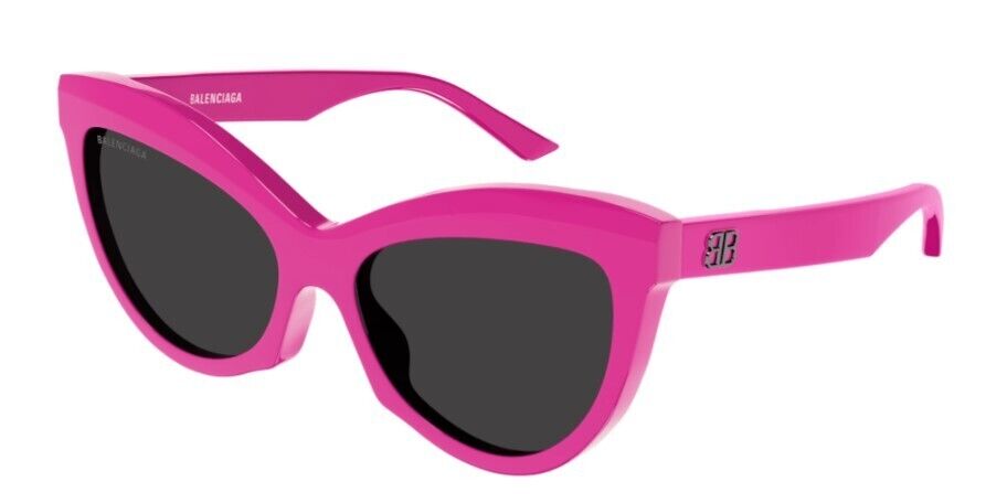 Balenciaga BB0217S 003 Fuchsia/Grey Cat-Eye Full-Rim Women's Sunglasses