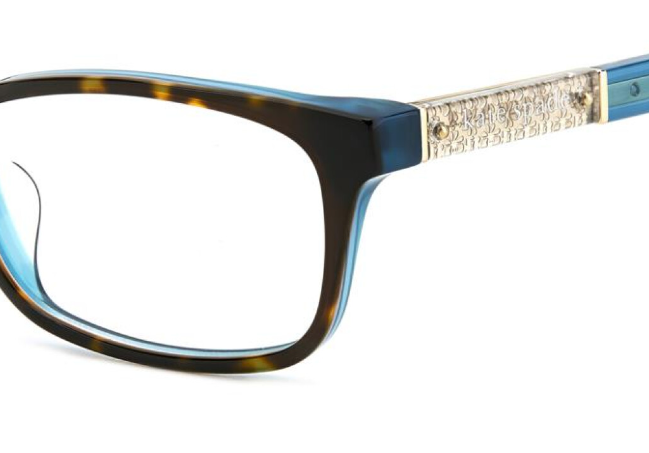 Kate Spade LAUREL YAP Havana Teal Rectangular Women's Eyeglasses