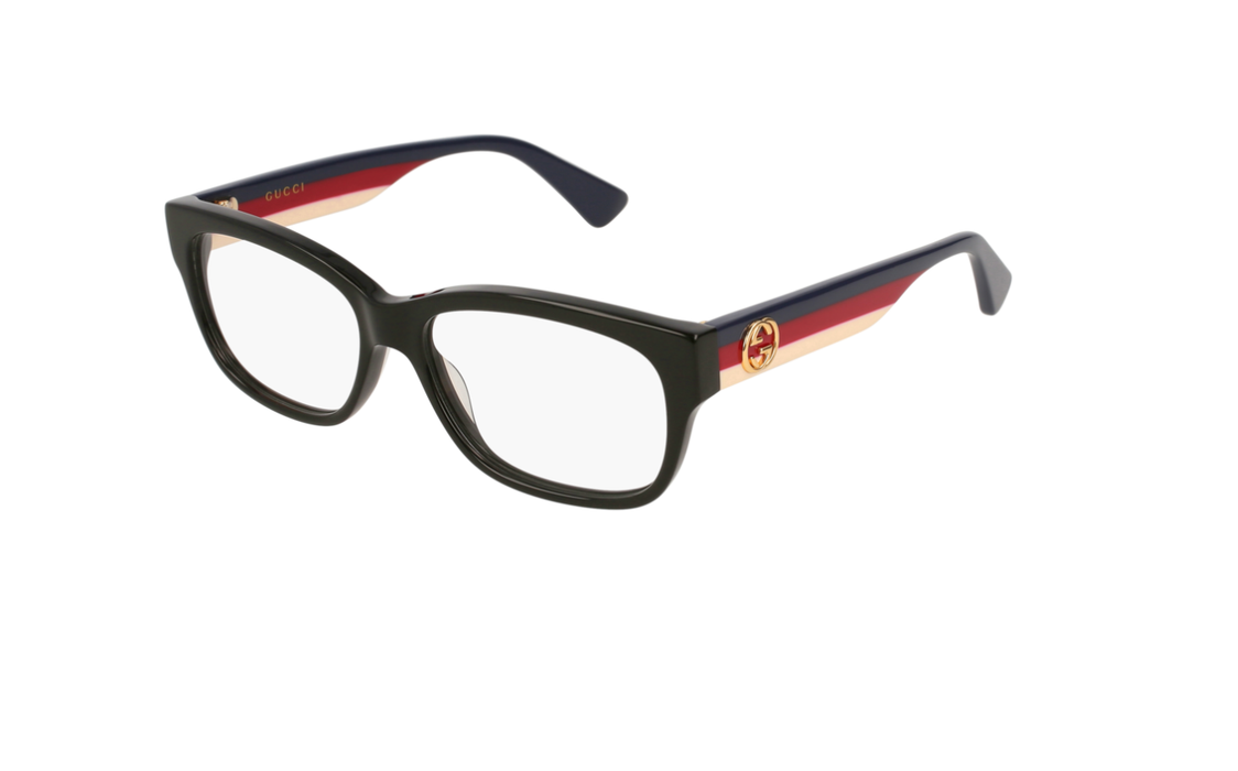 Gucci GG 0278O 001 Black Rectangle Women Eyeglasses