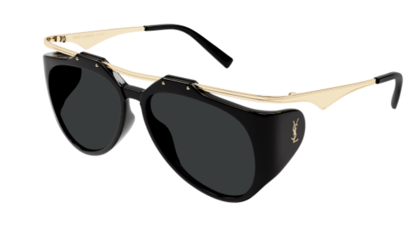 Saint Laurent SL M137 AMELIA 001 Black/Gold Soft Cat Eye Women's Sunglasses