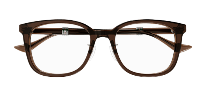 Gucci GG1500OK 004 Brown Soft Square Men's Eyeglasses