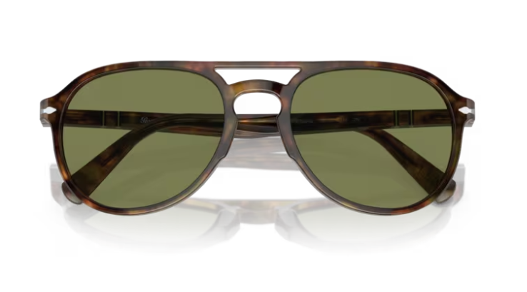 Persol 0PO3235S 01084E Caffe/Green Oval 55mm Men's Sunglasses