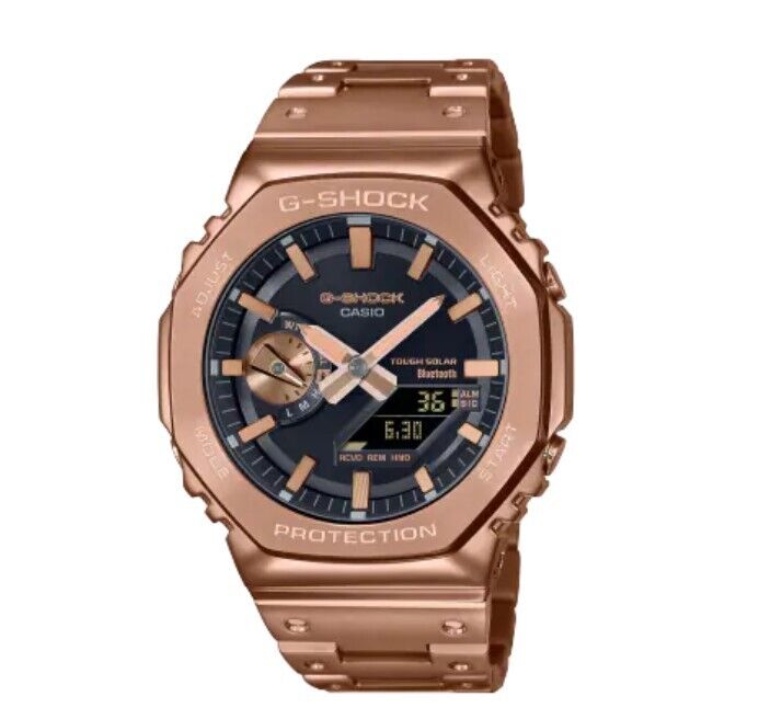 Casio G-Shock Tough Solar Black Dial Full Metal Bronze Men's Watch GMB2100GD-5A