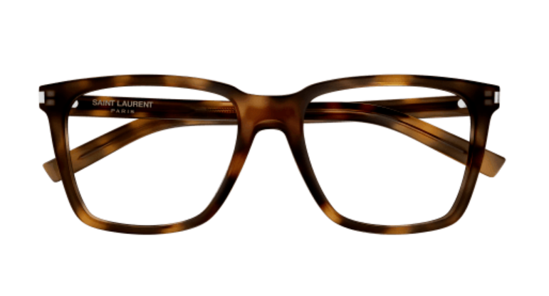 Saint Laurent SL 717 SLIM 003 Havana Square Women's Eyeglasses