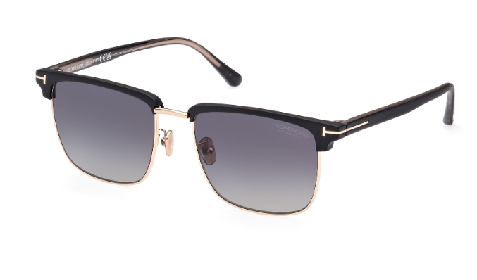 Tom Ford HUDSON 02 FT0997 H 02D Rose Gold/Black Smoke Polarized Men's Sunglasses