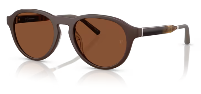 Oliver Peoples 0OV5557SU R-8 700553 Semi Matte Umber Clay Round Men's Sunglasses