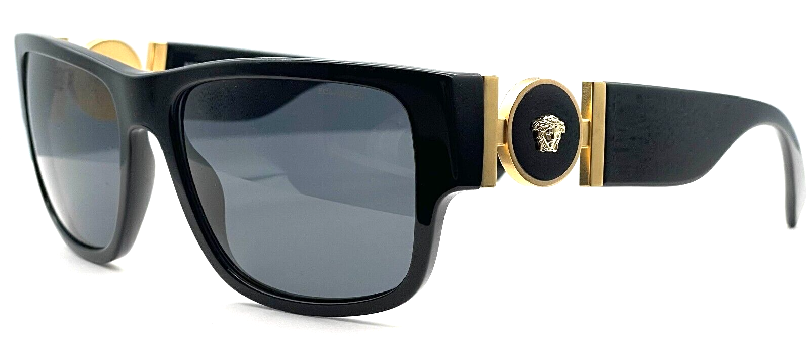 Versace VE4369 GB1/81 Black-Gold/Gray Polarized Rectangle Men's