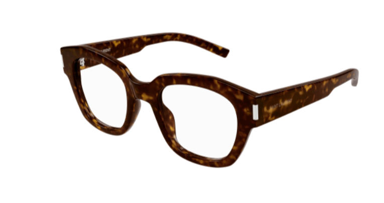 Saint Laurent SL 640 002 Havana Oversize Square Women's Eyeglasses