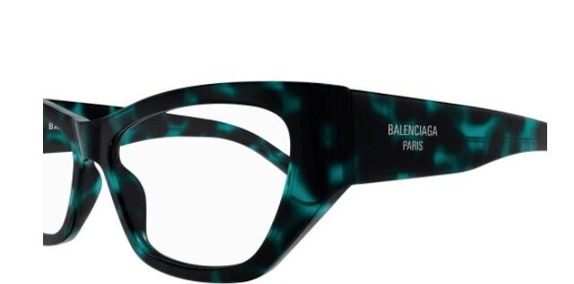 Balenciaga BB0372O 003 Blue Havana Cat-Eye Women's Eyeglasses