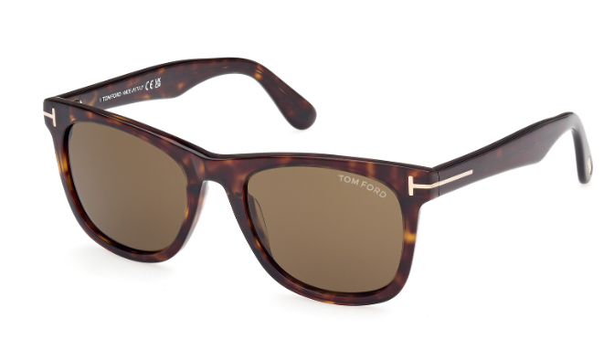 Tom Ford KEVYN FT1099 52J Dark Havana/Roviex Square Men's Sunglasses