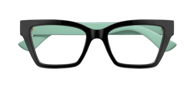 Gucci GG1715O 004 Black/Green Rectangle Women's Eyeglasses