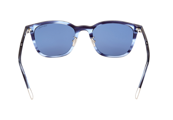 Tom Ford FT0956-D 90V Striped Dark Blue-Light Blue/Blue Soft Square Sunglasses