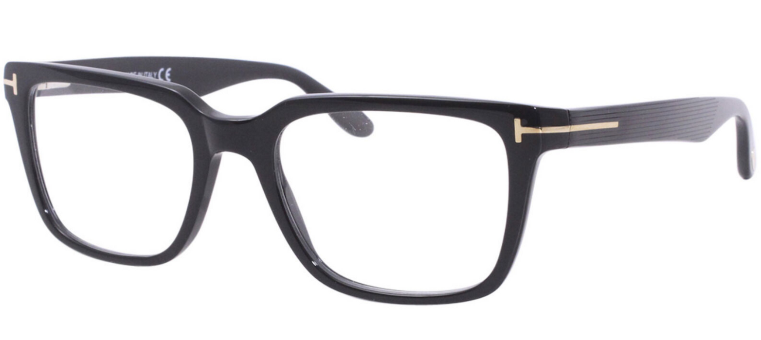 Tom Ford FT5304 001 Shiny Black Rectangle 54mm Unisex Eyeglasses