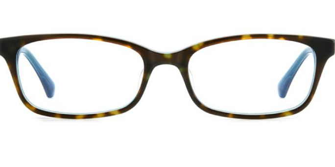 Kate Spade LAUREL YAP Havana Teal Rectangular Women's Eyeglasses