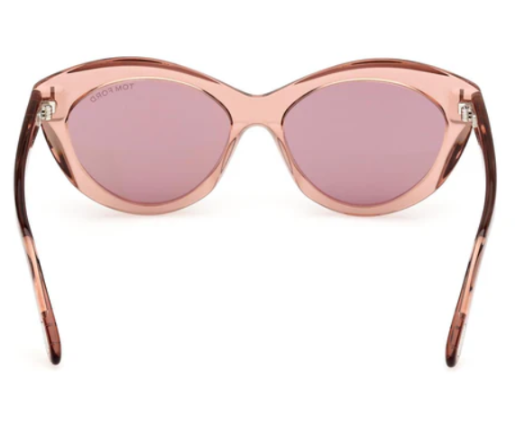 Tom Ford FT1111 72Z Shiny Light Pink/Gradient Oval Women's Sunglasses