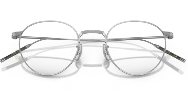 Oliver Peoples 0OV1274T 5254 Silver/Clear Blue light Cut Round Men's Eyeglasses