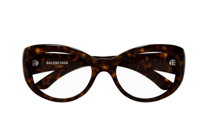 Balenciaga BB0268O 002 Havana Cat Eye Women's Eyeglasses