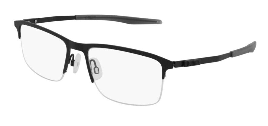 Puma PU0302O 001 Black-Black Rectangular Sami-Rim Unisex  Eyeglasses