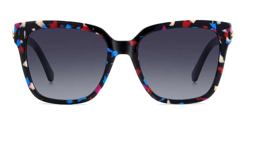 Kate Spade KIYA 2/G/S 7RM Pattern Black Square Women's Sunglasses