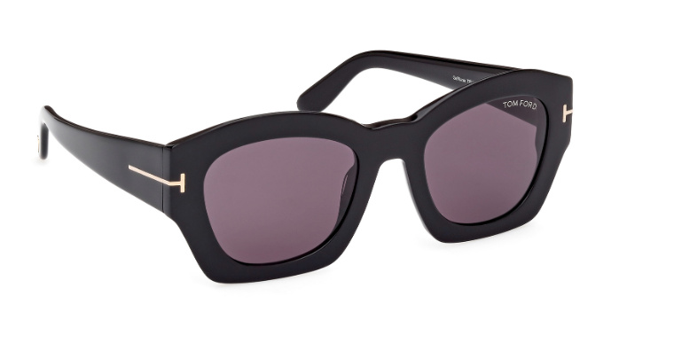 Tom Ford GUILLIANA FT1083 01A Shiny Black/Smoke Women's Sunglasses