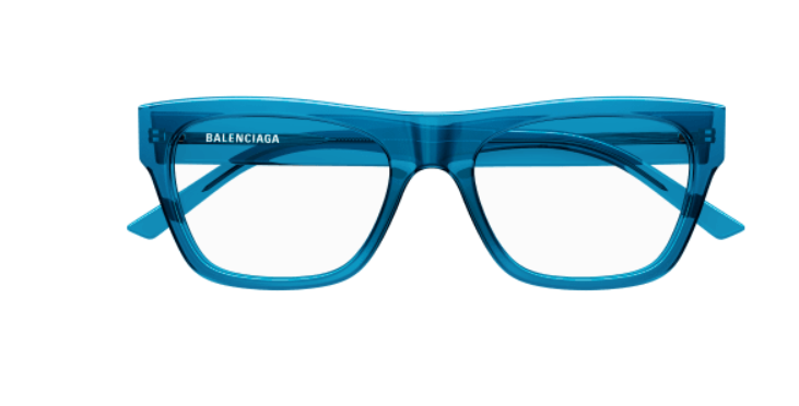 Balenciaga BB0308O 004 Blue Square Men's Eyeglasses