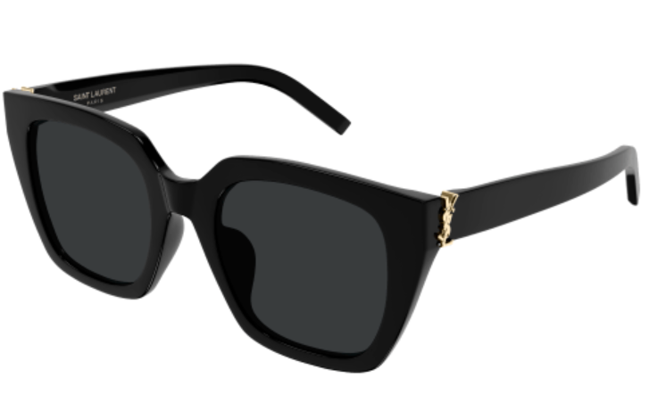 Saint Laurent SL M143 001 Black/Black Wide Cat Eye Women's Sunglasses