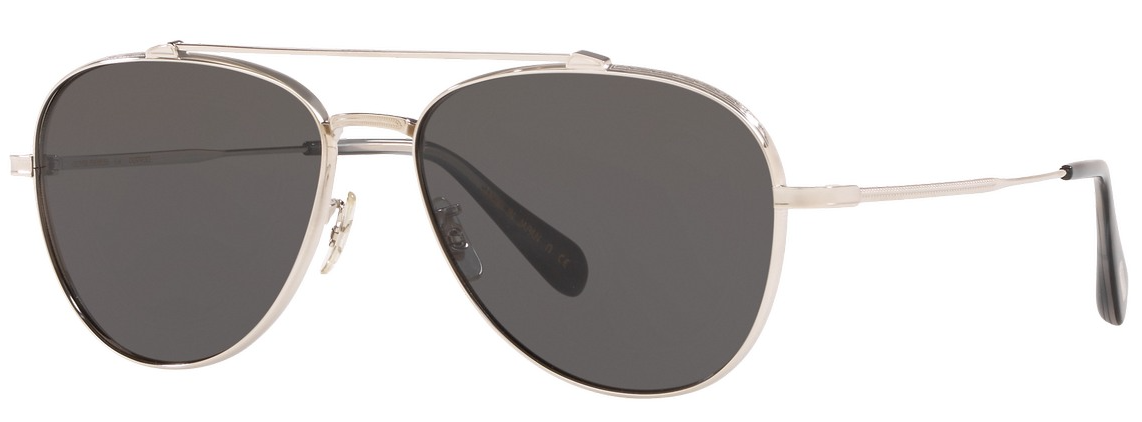 Oliver Peoples Rikson OV1266ST 503687 Silver/Grey Soft Square Men's Sunglasses