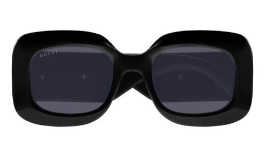 Gucci GG1695S 001 Black/Grey Oversize Rectangular Women's Sunglasses