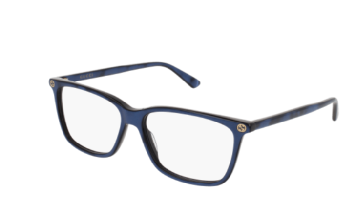 Gucci GG0094O 010 Blue Rectangle Women's Eyeglasses