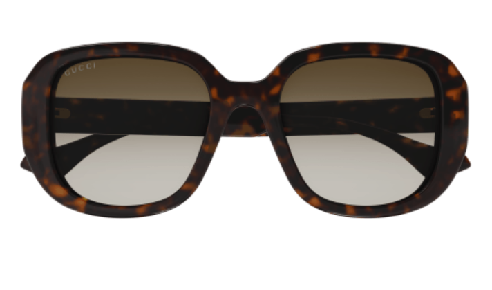 Gucci GG1557SK 002 Havana/Brown Gradient Oversized Square Women's Sunglasses