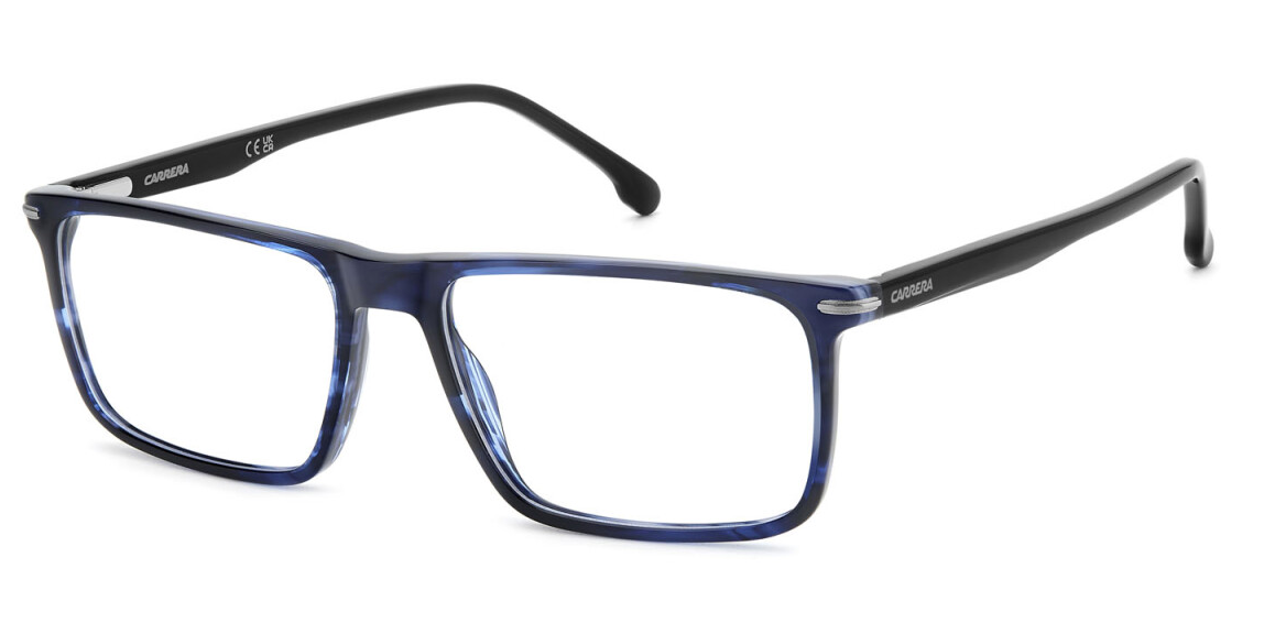 Carrera 347 38I Blue Horn Rectangular Men's Eyeglasses