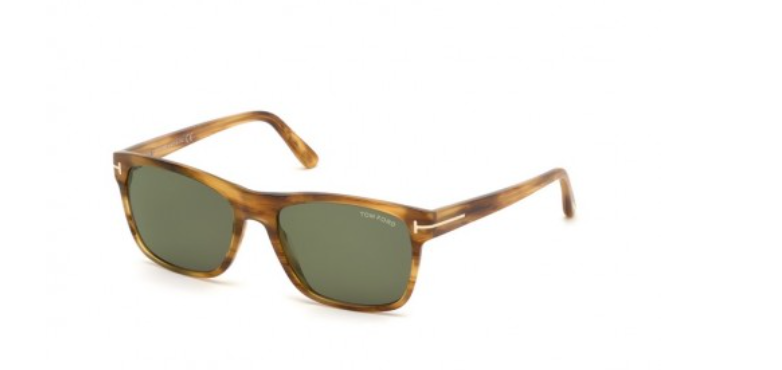 Tom Ford FT0698 50N Brown/Green Rectangle Men's Sunglasses