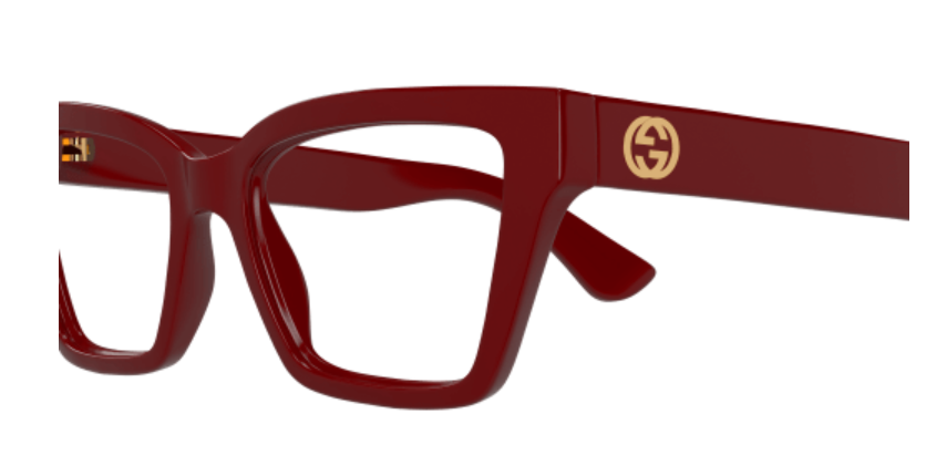 Gucci GG1715O 003 Burgundy Rectangle Women's Eyeglasses